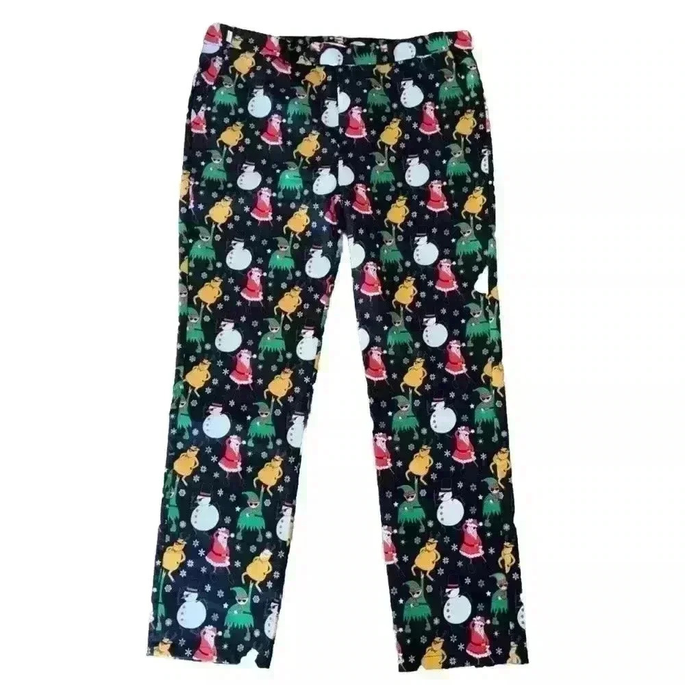 U LOOK UGLY TODAY Christmas Santa Clause & Snowman Pants Men’s Size XL